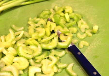 chopped celery