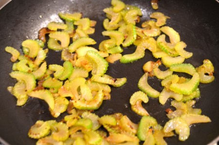 sauteing celery