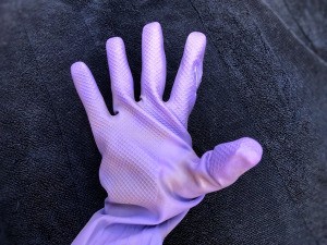 How to Patch Tears in Rubber Gloves - repaired glove
