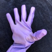 How to Patch Tears in Rubber Gloves - repaired glove