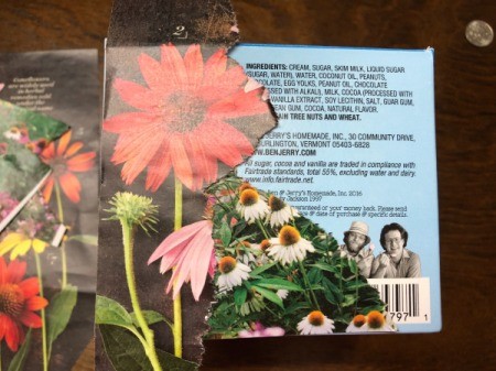 Recycled Ice Cream Box into Giftbox - cut or tear out the images and adhere to box with mod podge. Add a second coat when dry.