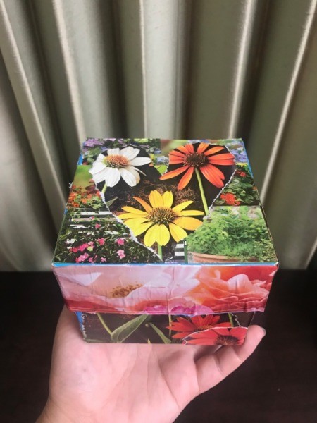 Recycled Ice Cream Box into Giftbox