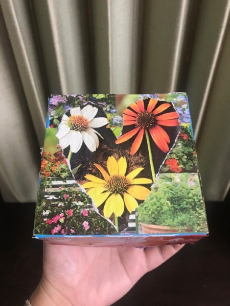 Recycled Ice Cream Box into Giftbox