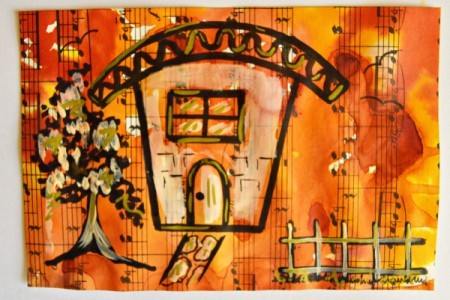 Naïve House Unisex Birthday Card - add gold detail to finish