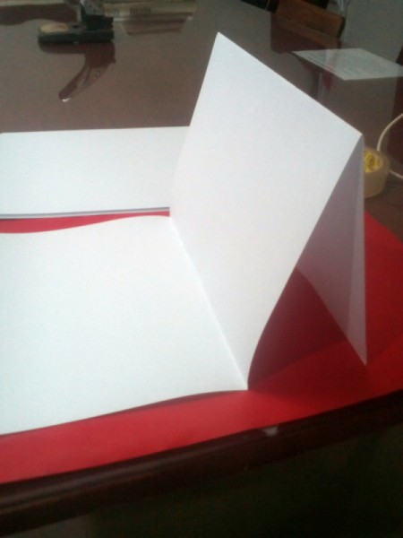 Starter Reading Notebook - fold bond board into a zigzag