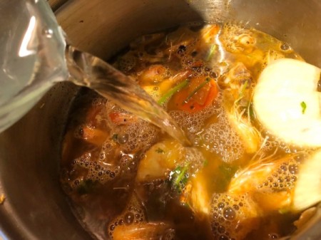 water added to scraps