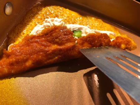 Wrapping Chicken Enchilada
