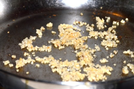 sauteing garlic