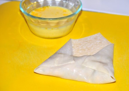 3 folds on Egg Rolls