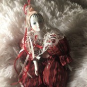 Identifying a Porcelain Doll - clown doll in the more European style