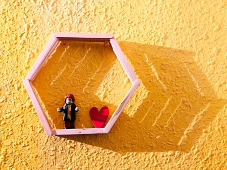 Honeycomb Shadow Shelf - hang and add figurines or whatever