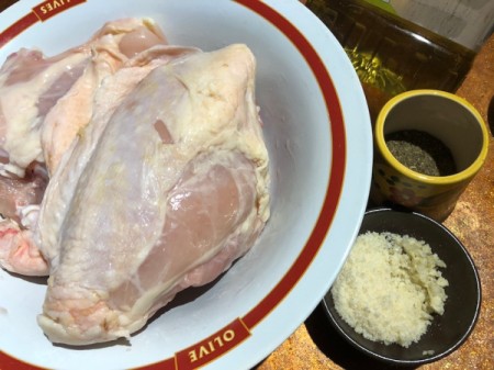 Chicken Breasts, herbs andarmesean
