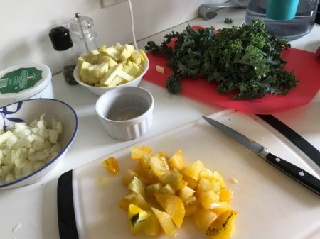 prepped veggies