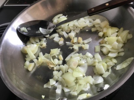sauteing onions