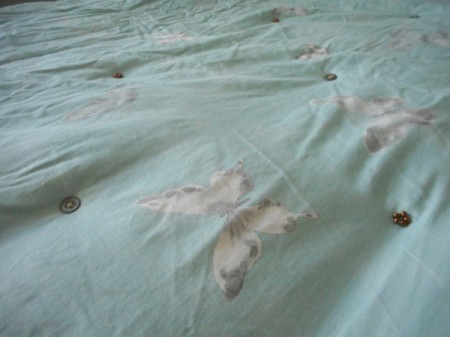 Tufting a Comforter - done