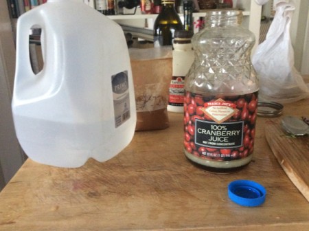 adding water to quart jar