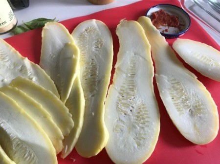 thinly sliced Summer Squash
