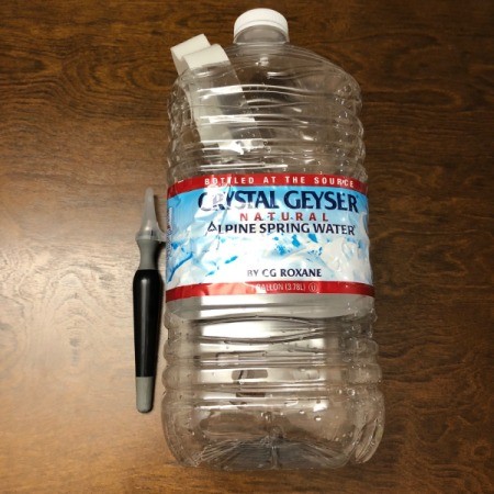 Upcycled Water Jug Gift Basket - gallon water bottle