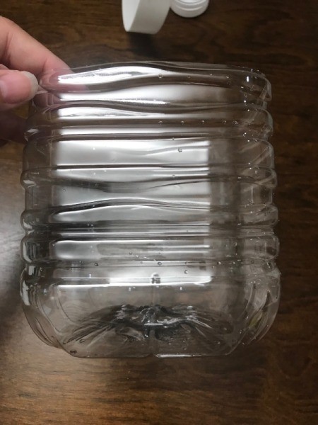 Upcycled Water Jug Gift Basket - cut bottle