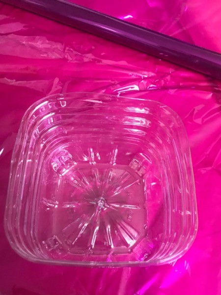 Upcycled Water Jug Gift Basket - wrap in cellophane paper