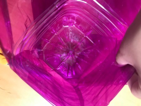 Upcycled Water Jug Gift Basket - secure with tape