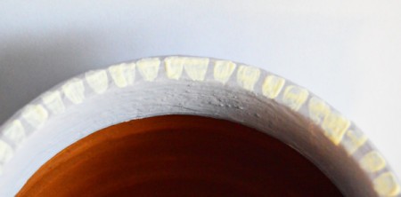 Gardener's Floral Gift Box - view of top edge paint pattern