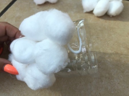 Cotton Ball Kitty - glue on cotton balls