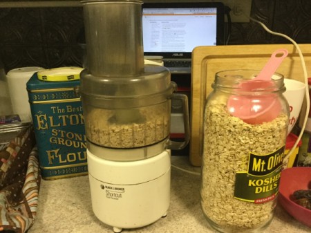 grinding oats in small food processor