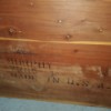 Value of a Murphy Cedar Chest - stamp on back of chest
