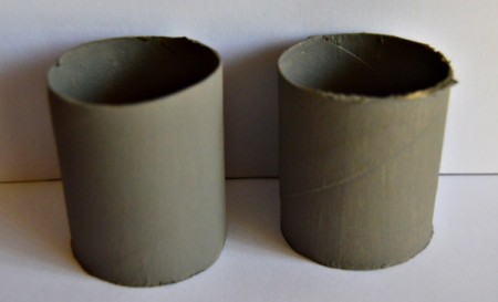 Toilet Roll Flower-in-a-Pot Kids Craft - paint the inside and the outside of the rolls and allow to dry