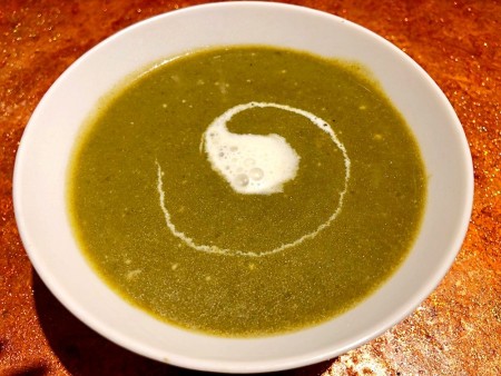 Chilled Spinach Soup in bowl