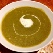 Chilled Spinach Soup in bowl