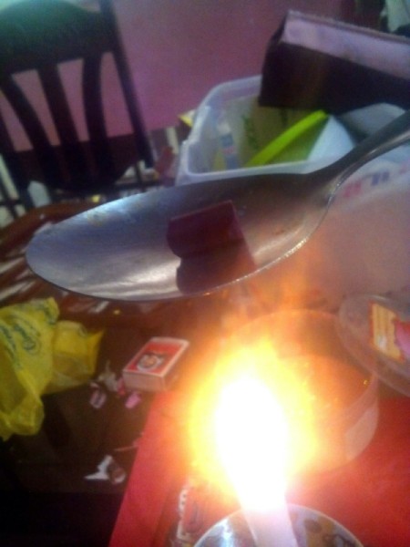 Crayon Frame - put a piece of crayon into the spoon bowl and hold over the candle