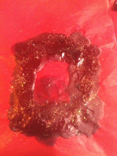 Crayon Frame - add more melted crayon and then glitter