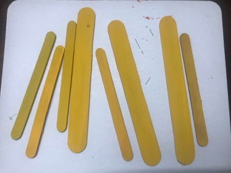 Hanging School Bus Picture Frame - dry sticks ready to assemble