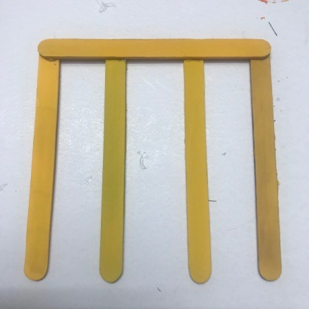 Hanging School Bus Picture Frame - space two in-between the sides evenly spaced