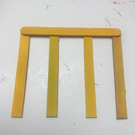 Hanging School Bus Picture Frame - cut off excess