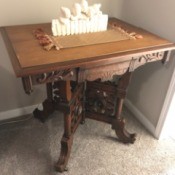Value of Antique Parlor Table  - ornately carved small table