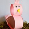 Cute Little Paper Bird Craft - finished pink paper bird decoration