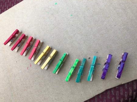 Mini Clothespin Rainbow Necklace | ThriftyFun