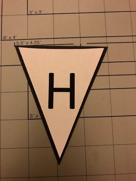 Happy Birthday Printable Banner - cut out triangles from construction paper slightly larger than printed ones and glue on to the back