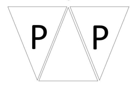 Happy Birthday Printable Banner - add a third triangle between the first two