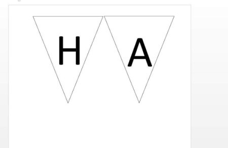 Happy Birthday Printable Banner - add letters to triangles