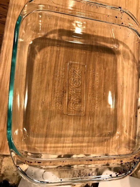 pyrex glass pan