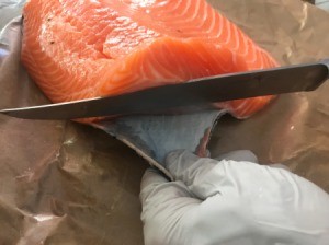 Filleting Fresh Salmon