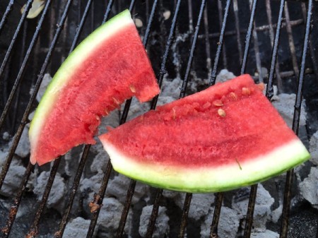 Watermelon on grill