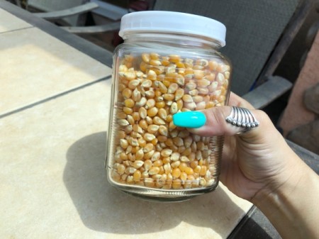 Popcorn Kernel Jar Secret Safe - shake to fill gaps