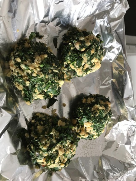 forming Kale Burgers