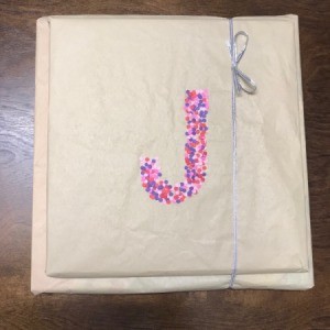 Personalized Initial Confetti Gift Wrap Paper - ready to gift