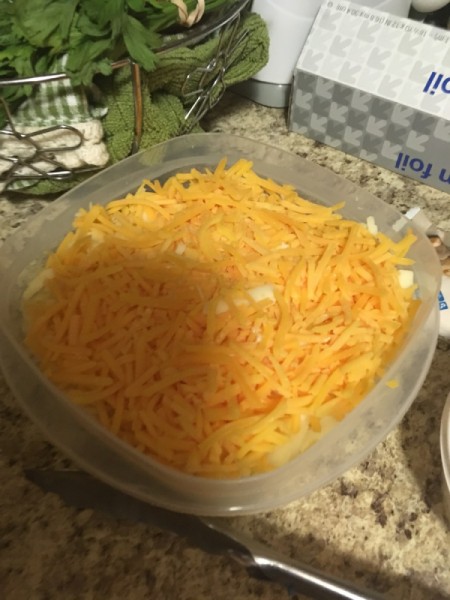 bowl of cheeses